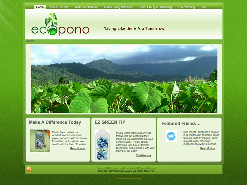 website using green design